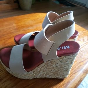 MIA Wedge Sandals, Size 8